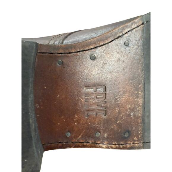 "FRYE" Men's Lace Up Dk. Brown Leather Chukka Boot SZ 8.5 Preppy College Bloque - Picture 9 of 11